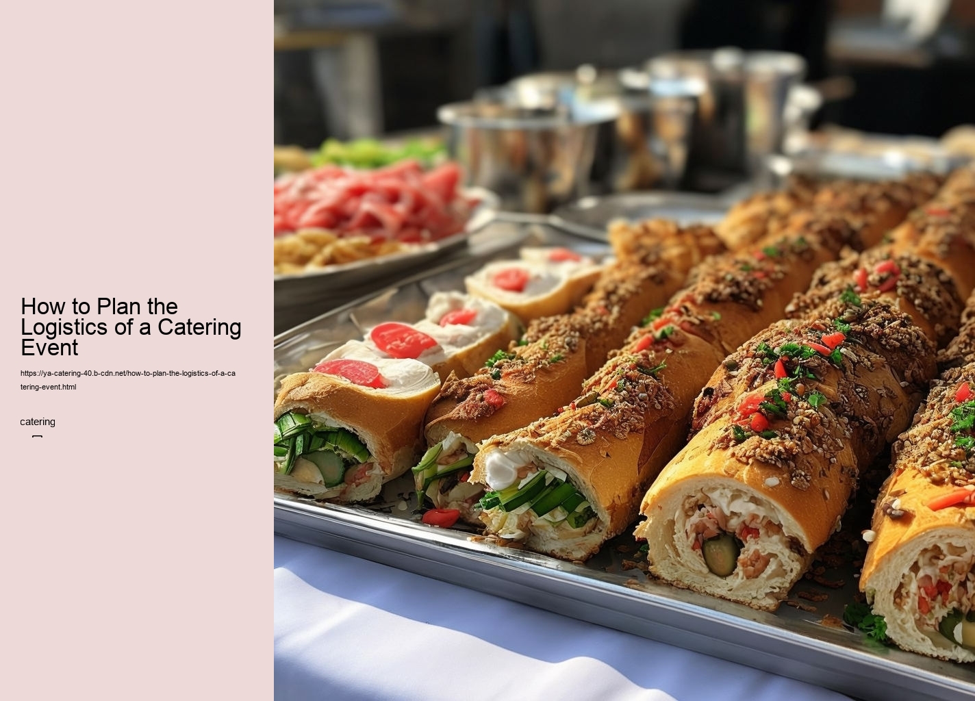 How to Plan the Logistics of a Catering Event